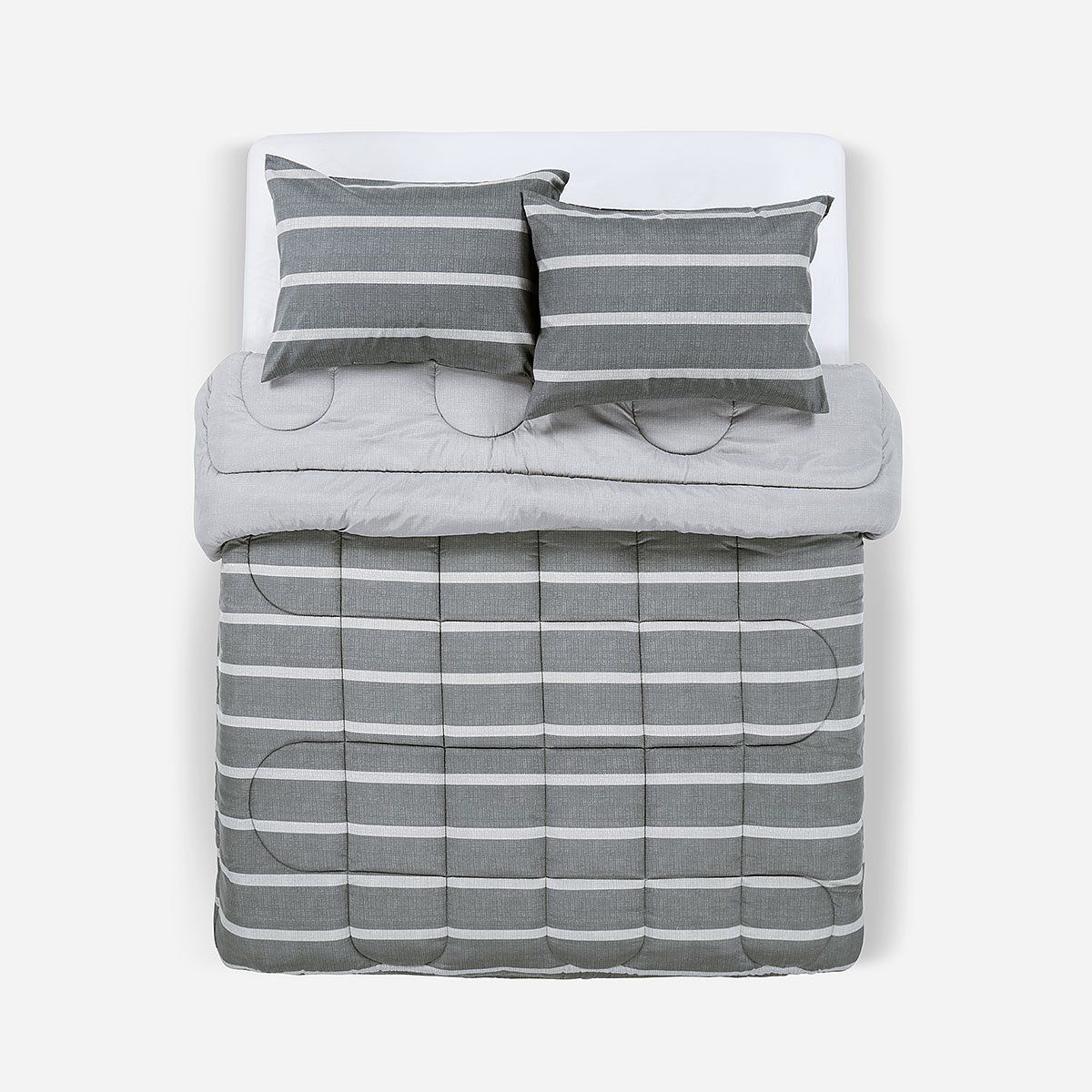 ROSEN - Plumón Reversible Soft Touch Alonso Gris King