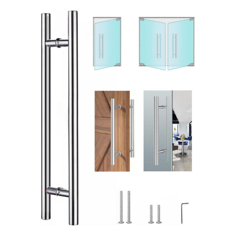 GENERICO - Manilla Doble de Acero Inoxidable 100cm para Puertas Múltiples