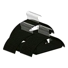GENERICO - Pack 30 Colgadores de Ropa de Terciopelo Antideslizante