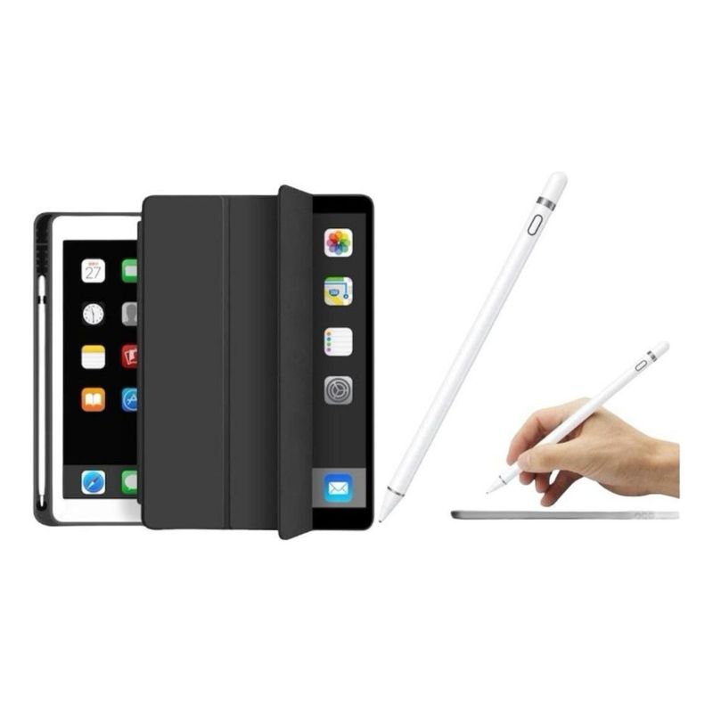 GENERICO - Carcasa Silicona y Lápiz Pencil para iPad 9.7 Pulgadas