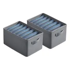 GENERICO - Cajas Grises Plegables para Organizar Jeans y Ropa Variada