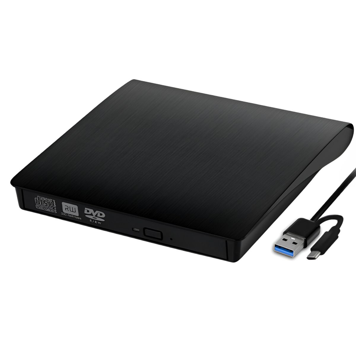 UTEK - Grabador y Lector Externo de CD/DVD Dual USB / USB-C RD12X