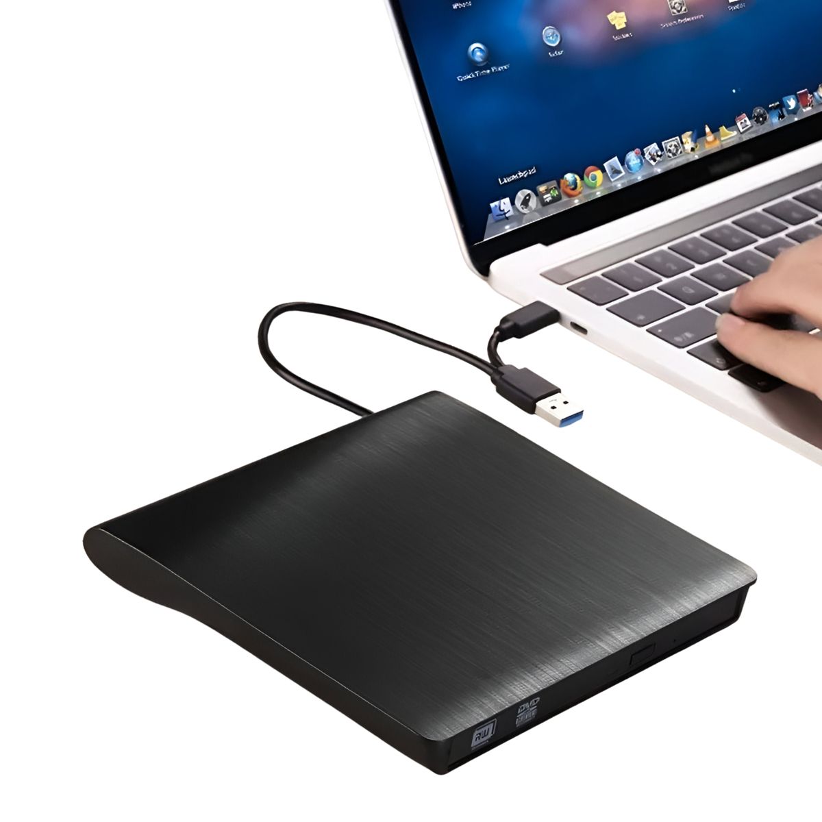 UTEK - Grabador y Lector Externo de CD/DVD Dual USB / USB-C RD12X