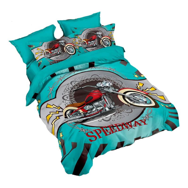 GENERICO - Cubrecama Quilt Infantil 1.5 Plazas con Funda Colorida