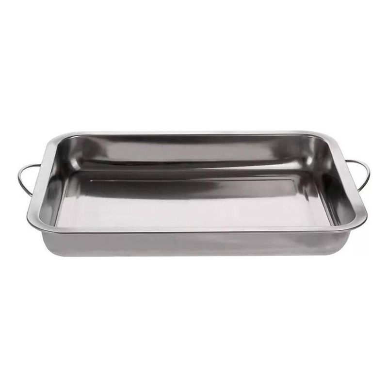 GENERICO - Bandeja Rectangular Profunda de Acero Inoxidable 60x40 cm