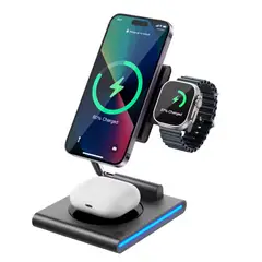 GENERICO - Estacion De Carga Rapida 3 En 1 Para iPhone/watch/AirPods