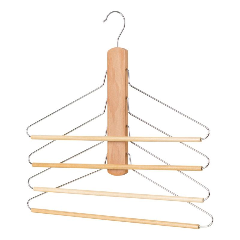 GENERICO - Colgador Multifuncional de Madera para Ahorro de Espacio 4 en 1