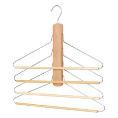GENERICO - Colgador Multifuncional de Madera para Ahorro de Espacio 4 en 1