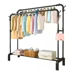 GENERICO - Perchero Doble Barra Multifuncional para Ropa y Accesorios