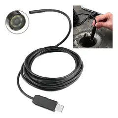 GENERICO - Cámara Endoscópica Flexible con Visión Nocturna HD 5 m