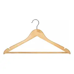 GENERICO - Pack 15 Colgadores de Madera para Poleras y Polerones
