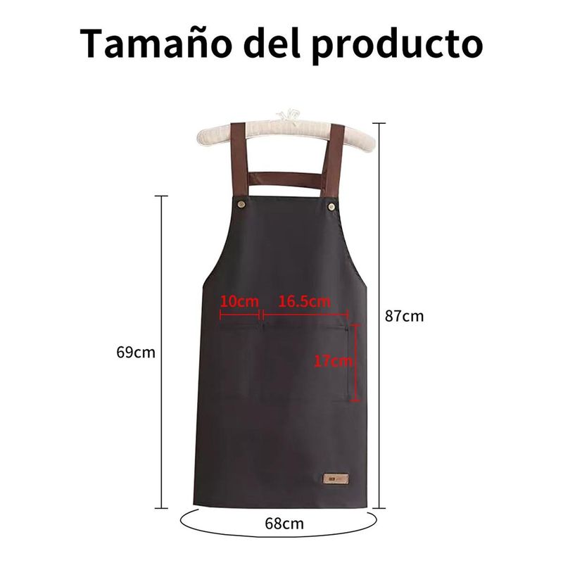GENERICO - Delantales de Cocina Impermeables y Resistentes a Manchas