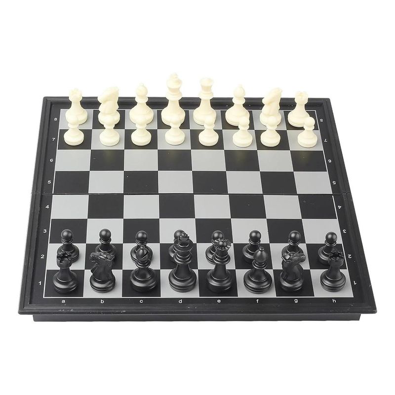 GENERICO - Juego de Ajedrez Magnético Plegable de 31 cm y Multiuso