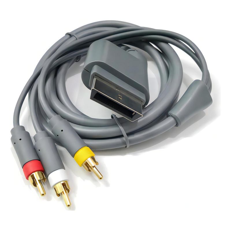 GENERICO - Cable RCA 1.8 m para Audio y Video Compatible Xbox 360
