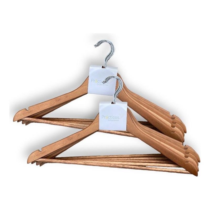 GENERICO - Colgadores de Madera Ergonómicos para Ropa y Pantalones