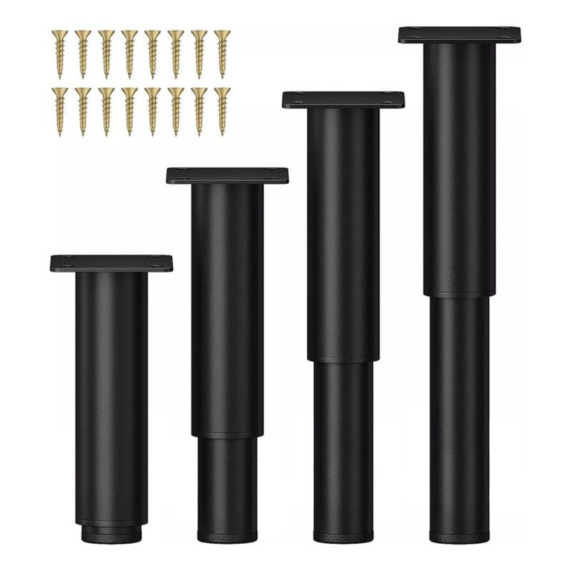 GENERICO - Patas De Metal Ajustables Para Muebles De 11 a 19 cm