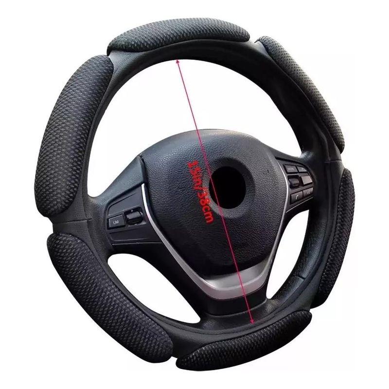 GENERICO - Funda Acolchada Antideslizante para Volante de Autos 38cm