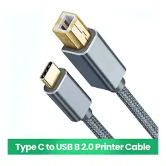 GENERICO - Cable USB C a USB B de 2m para Impresoras y Escáneres