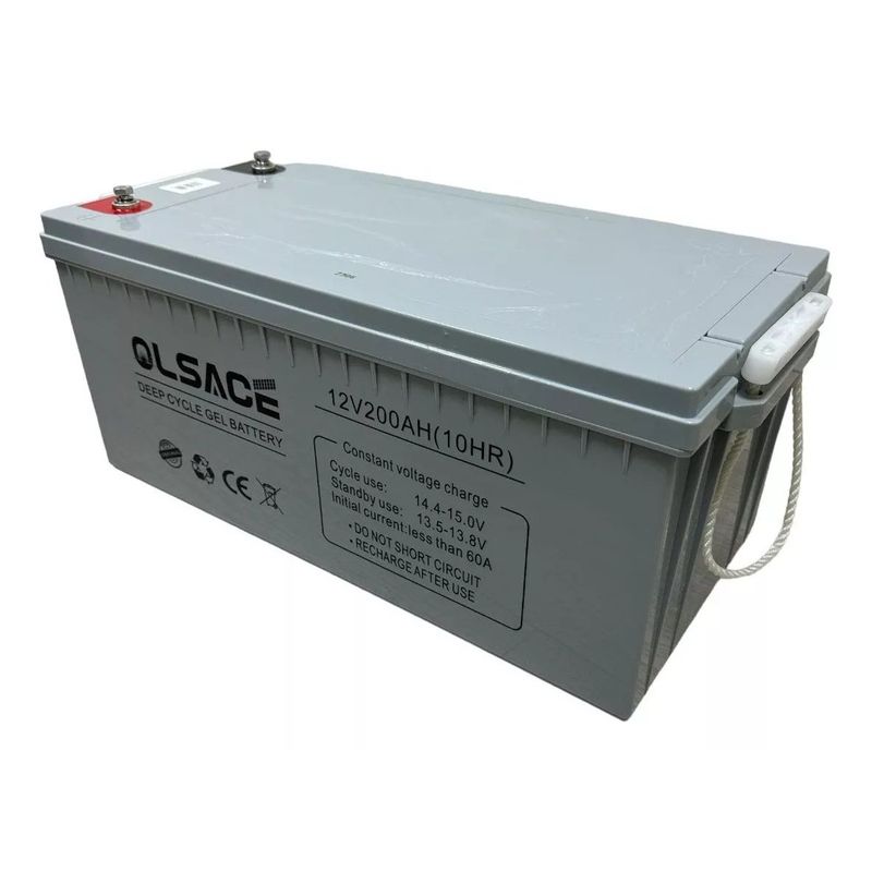 GENERICO - Bateria Ciclo Profundo 12v 200ah Baterias Gel Energia Solar