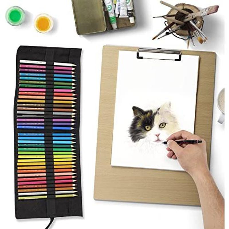 GENERICO - Estuche Enrollable de Lona para Lápices y Accesorios Artísticos