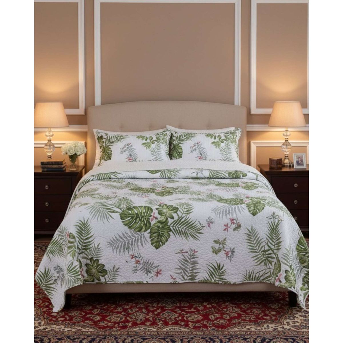 GENERICO - CUBRECAMA QUILT SHERPA PLAZA Y MEDIA 180 X 230 CM