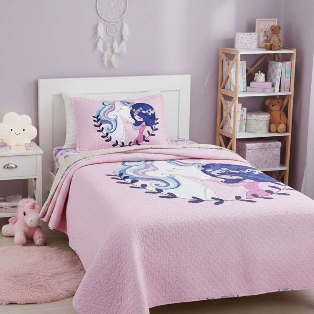 GENERICO - COBERTOR COLCHA QUILT SHERPA OTOÑO INVIERNO PLAZA Y MEDIA