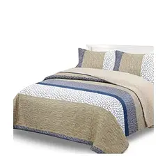 GENERICO - COBERTOR COLCHA QUILT SHERPA OTOÑO INVIERNO PLAZA Y MEDIA