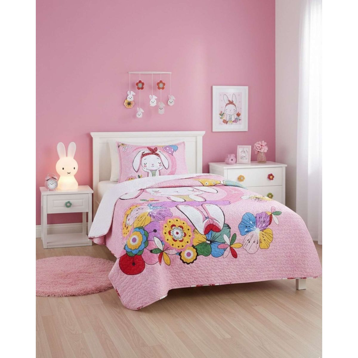 GENERICO - COBERTOR COLCHA QUILT SHERPA OTOÑO INVIERNO PLAZA Y MEDIA