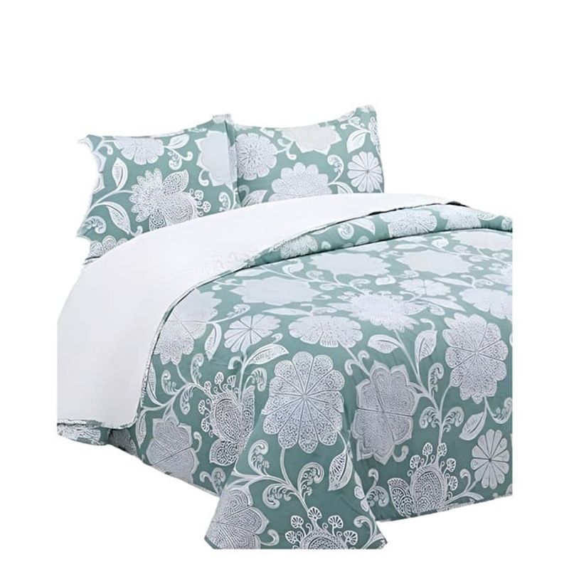 GENERICO - COBERTOR COLCHA QUILT SHERPA OTOÑO INVIERNO 2 PLAZAS