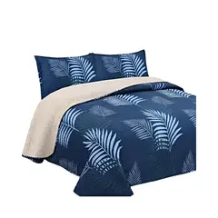GENERICO - COBERTOR COLCHA QUILT SHERPA KING MEDIDA 250X270 cm