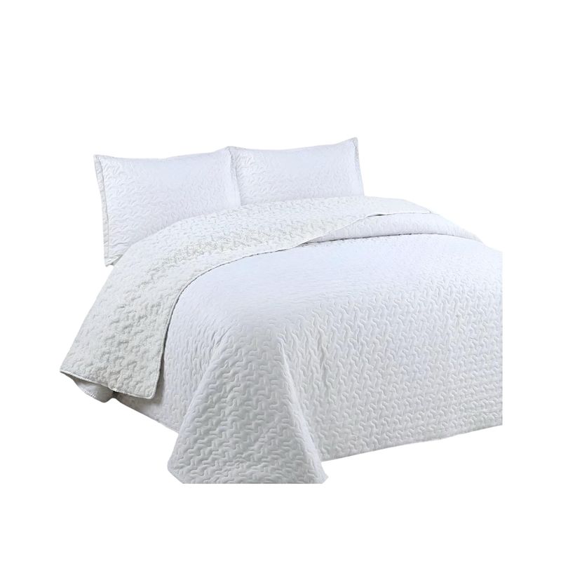 GENERICO - COBERTOR COLCHA QUILT SHERPA KING MEDIDA 250X270 cm