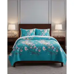 GENERICO - COBERTOR COLCHA QUILT SHERPA KING MEDIDA 250X270 CM