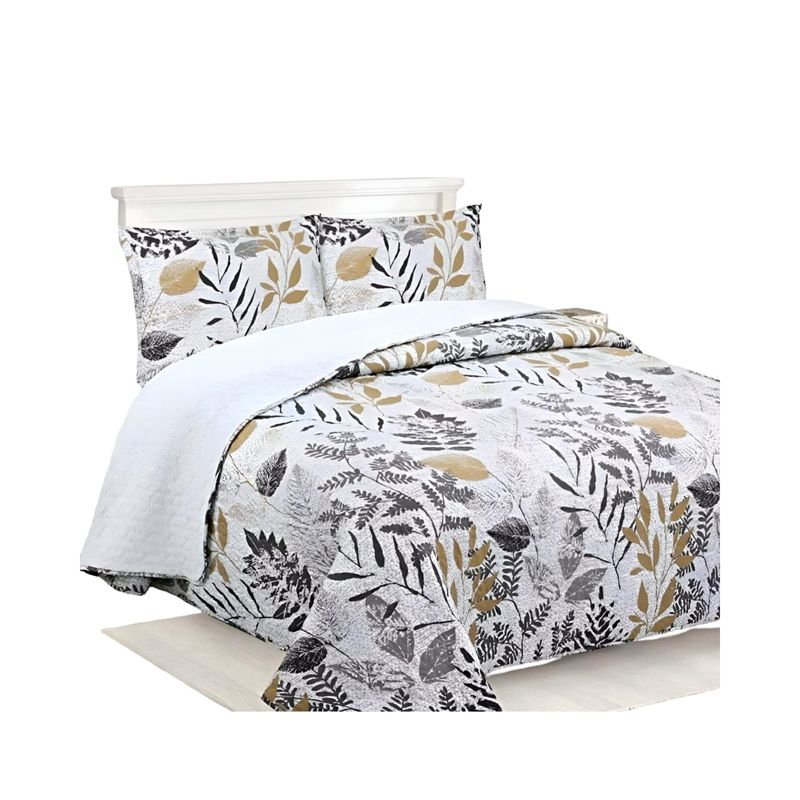 GENERICO - COBERTOR COLCHA QUILT SHERPA KING MEDIDA 250X270 cm