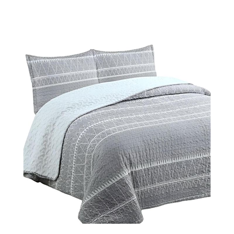 GENERICO - COBERTOR COLCHA QUILT SHERPA KING MEDIDA 250X270 cm