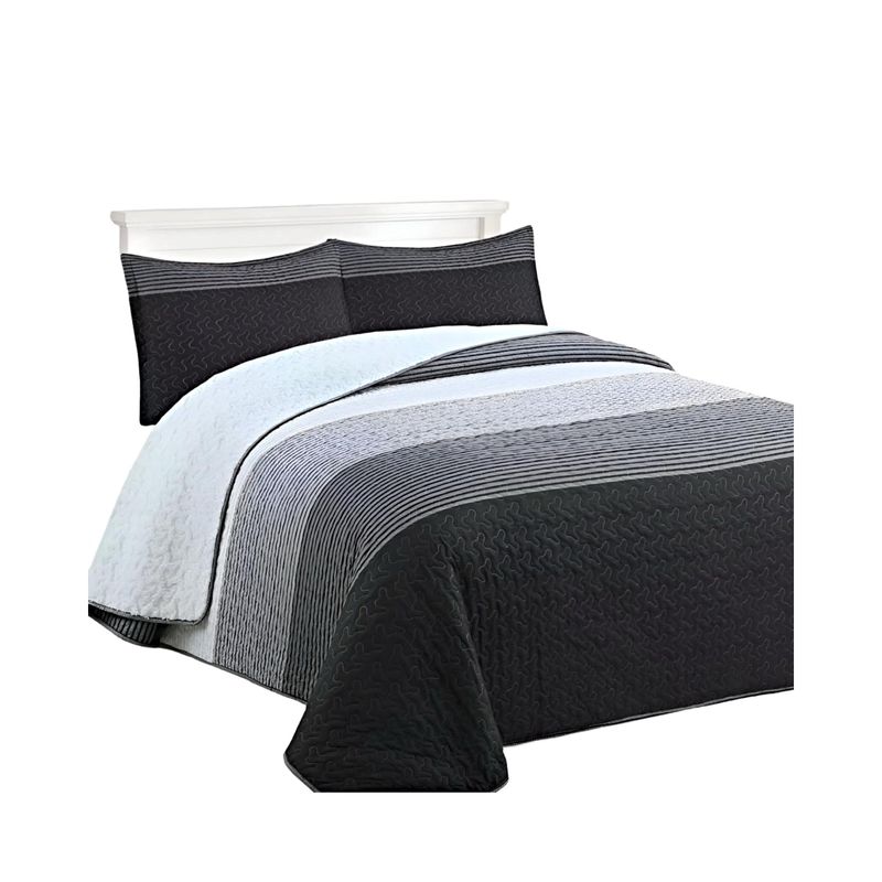 GENERICO - COBERTOR COLCHA QUILT SHERPA KING MEDIDA 250X270 cm