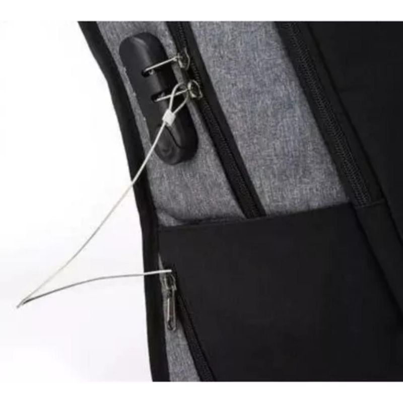 GENERICO - Mochila Urbana Antirrobo con USB y Compartimento para Laptop