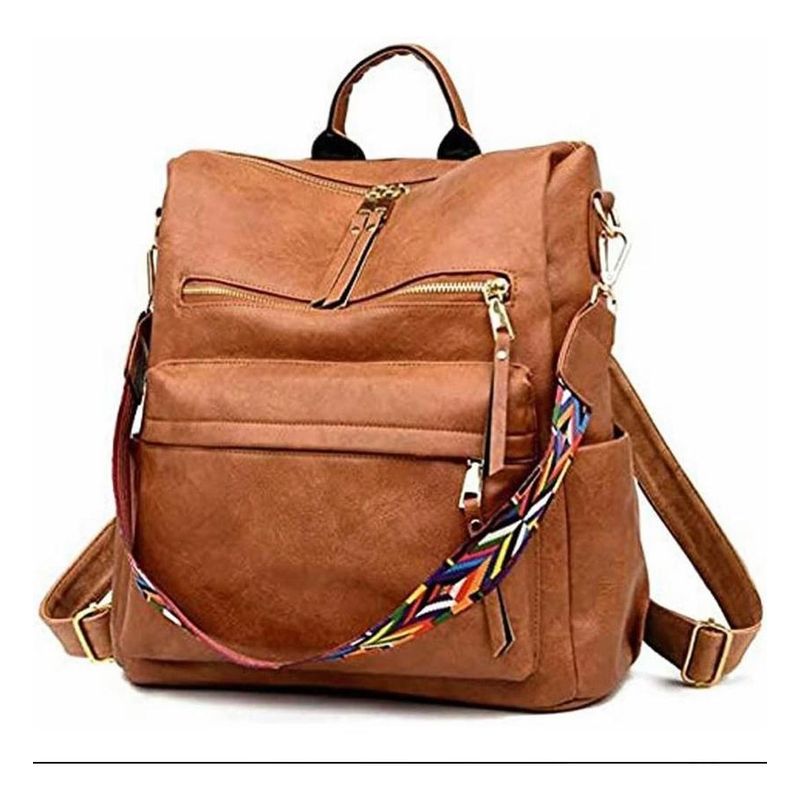GENERICO - Mochila Urbana Antirrobo de Cuero Sintético 15L para Mujer