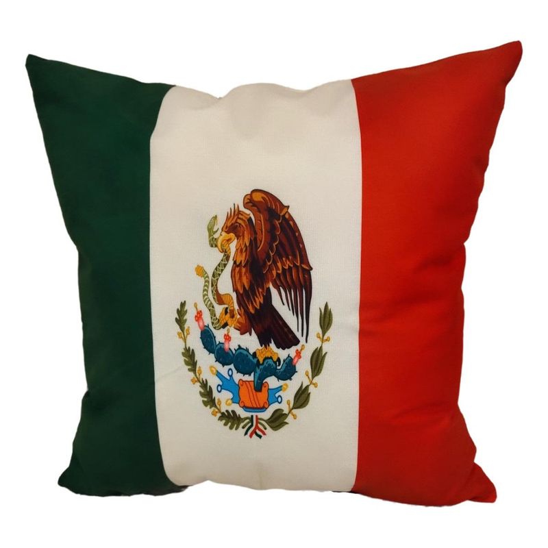 GENERICO - Cojín Cuadrado Suave con Diseño de Bandera de México 45x45 cm