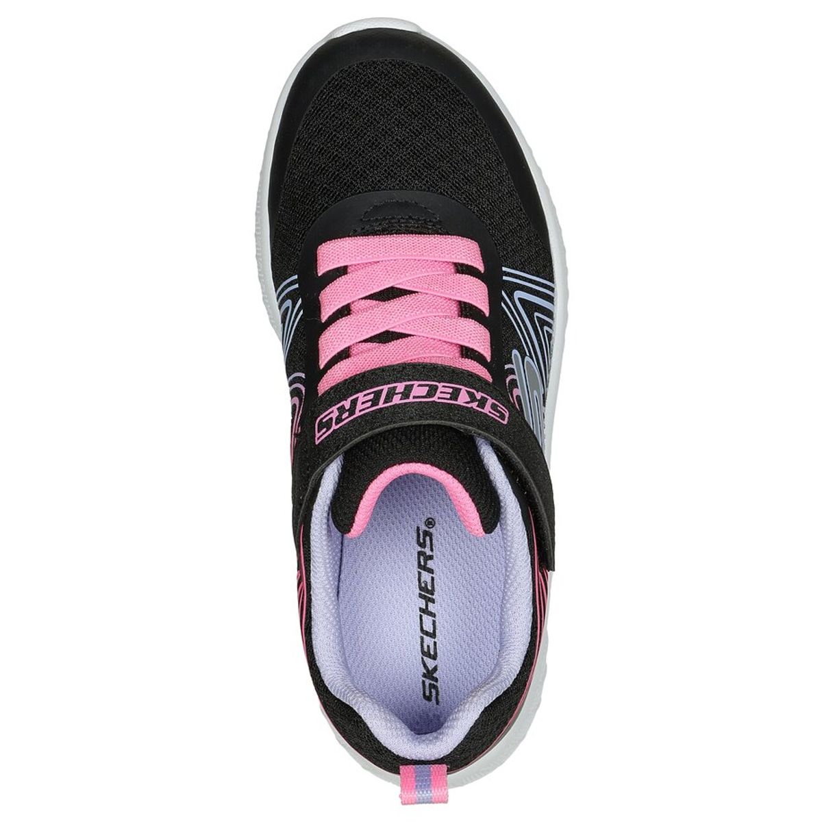 SKECHERS - Zapatilla Niña Microspec Plus Swirl Sweet Negro Skechers