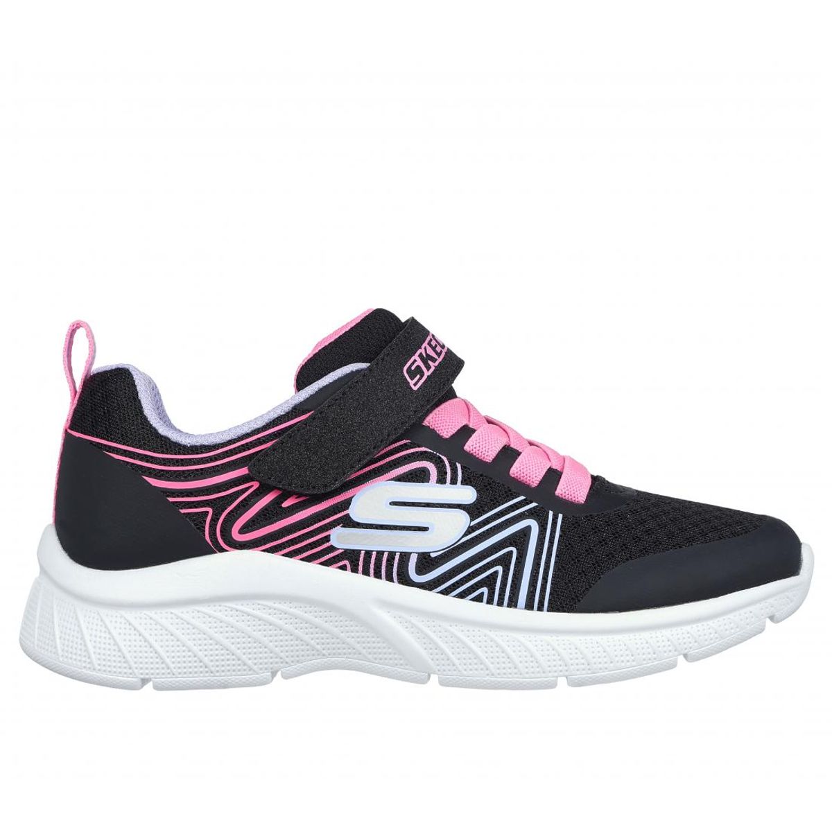 SKECHERS - Zapatilla Niña Microspec Plus Swirl Sweet Negro Skechers