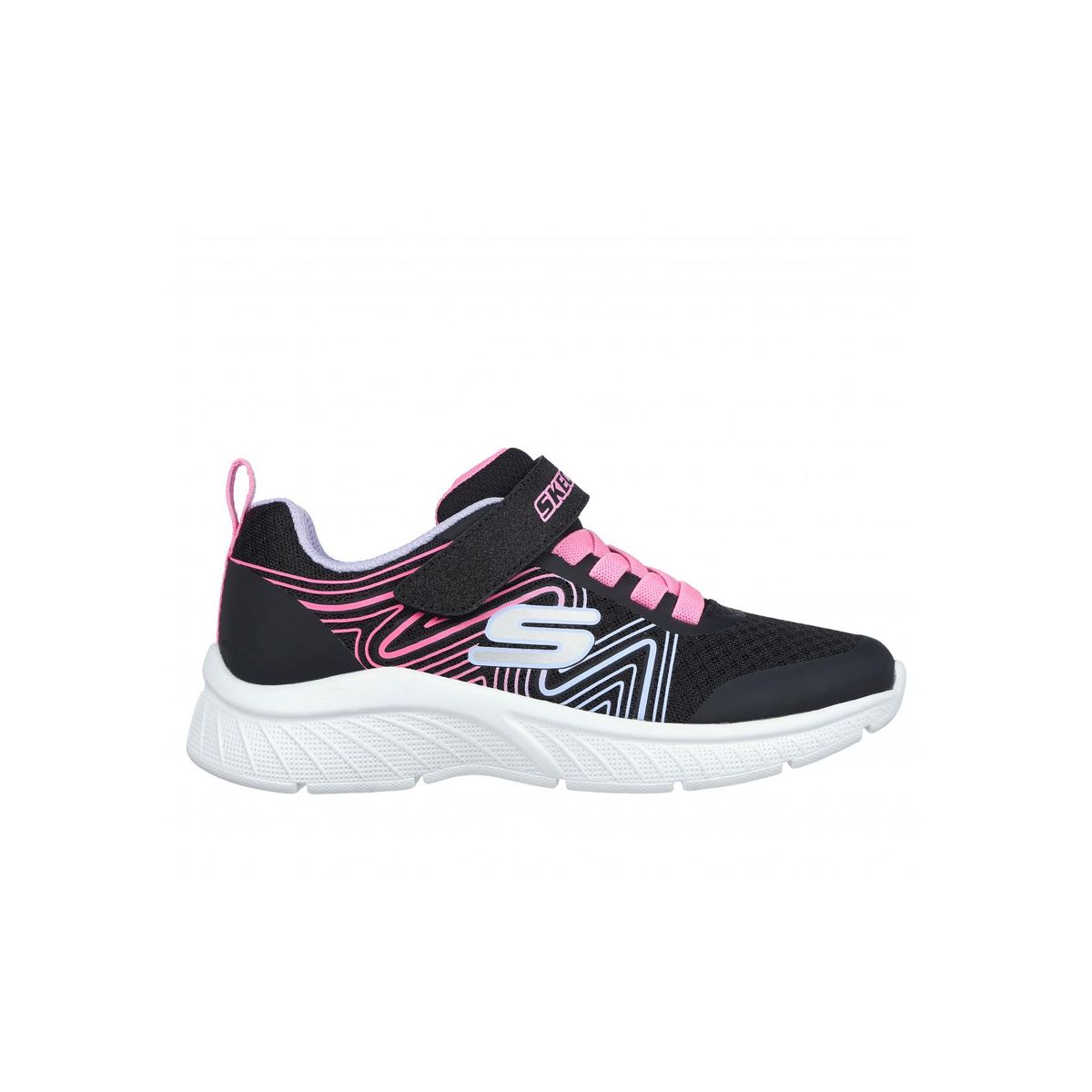 SKECHERS - Zapatilla Niña Microspec Plus Swirl Sweet Negro Skechers