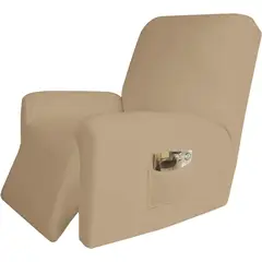 GENERICO - Funda Elástica de Microfibra para Sofá Reclinable Beige