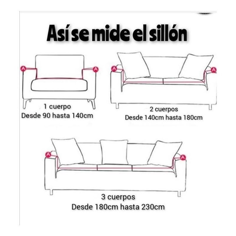 GENERICO - Funda Protectora de Sillón 2 Cuerpos Diseño Cuadrille Azul