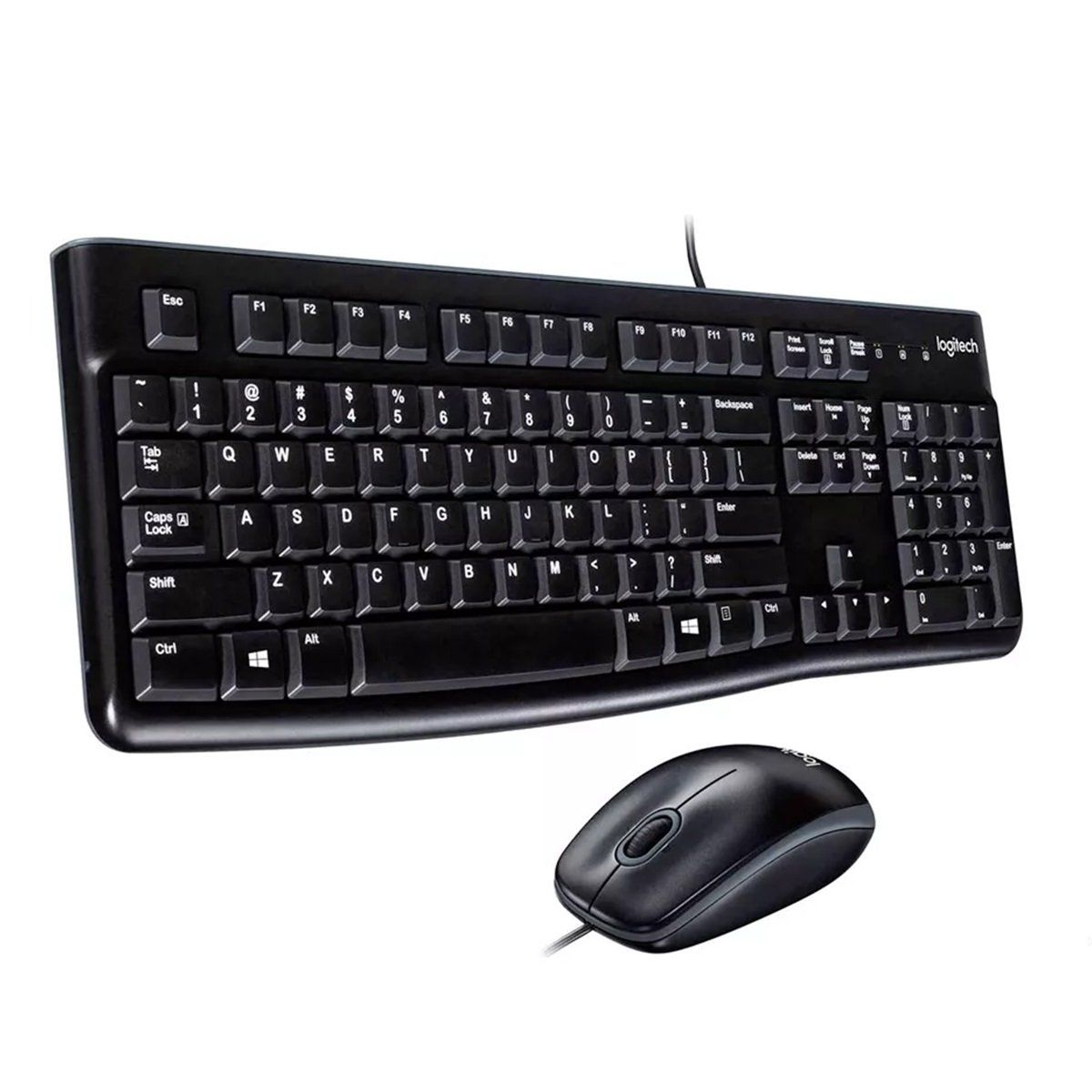 LOGITECH - Kit Teclado y Mouse Logitech MK120 Español Negro