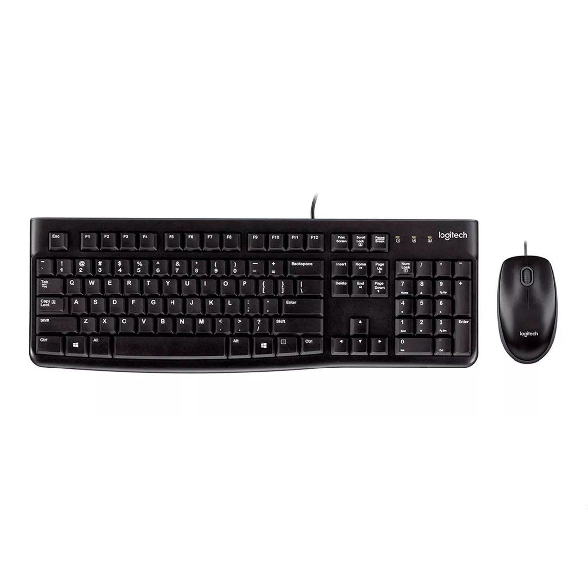 LOGITECH - Kit Teclado y Mouse Logitech MK120 Español Negro