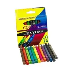 GENERICO - Pack de 20 Cajas de Crayones de Cera en 12 Colores Escolar