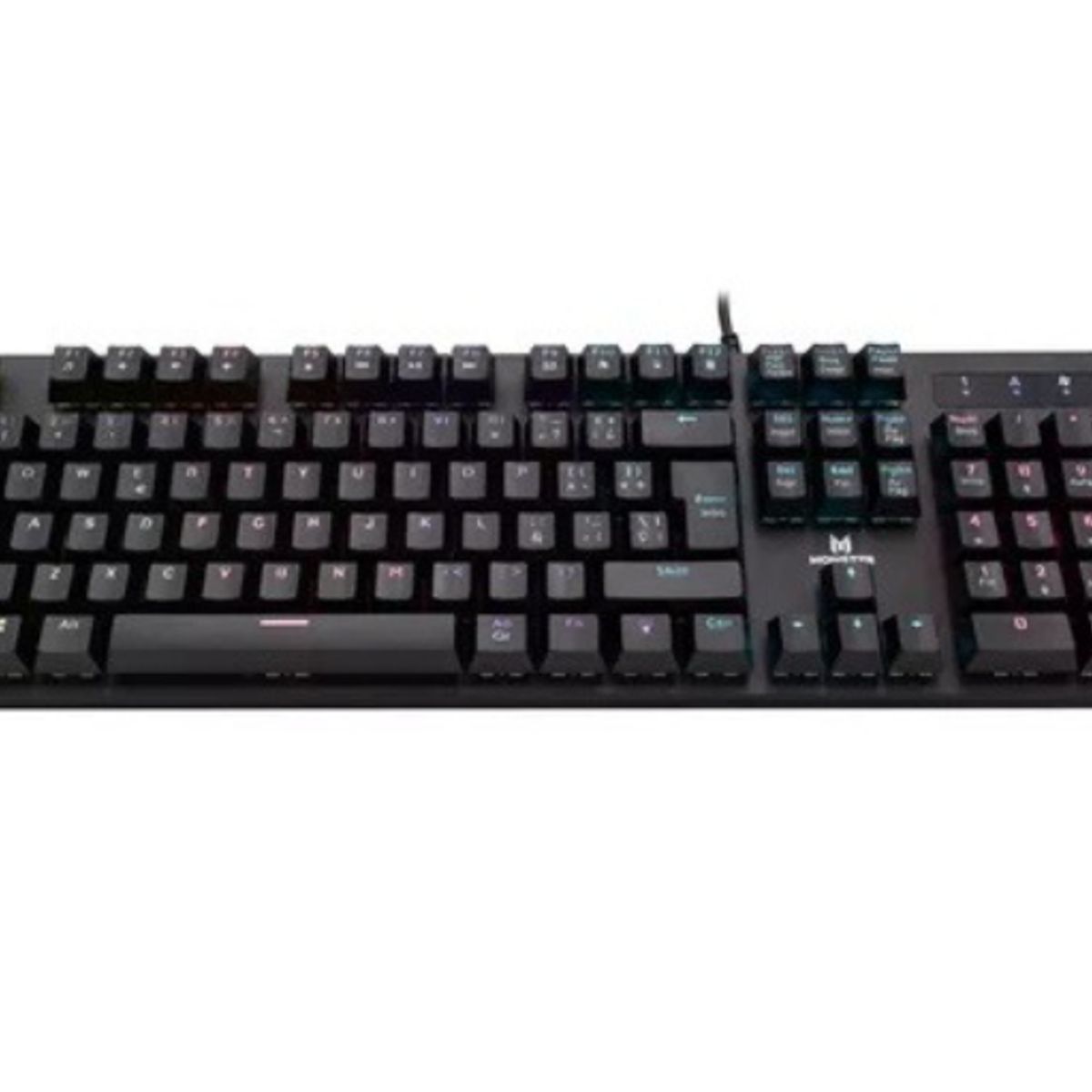 MONSTER - Teclado Gamer - Monster Strategy - RGB - Mecánico - Switch Blue - USB