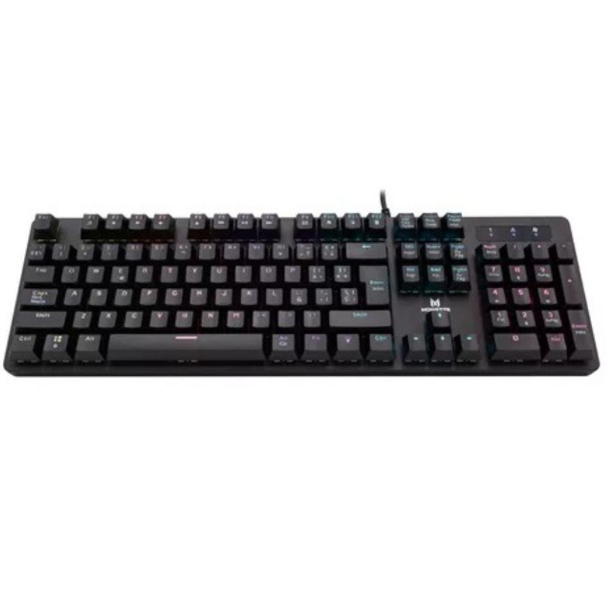 MONSTER - Teclado Gamer - Monster Strategy - RGB - Mecánico - Switch Blue - USB