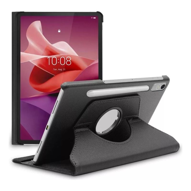 GENERICO - Funda Giratoria 360° para Lenovo Tab P12 12.7" - Negro