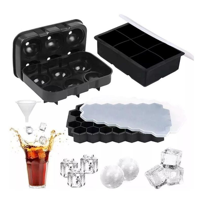 GENERICO - Hieleras de Silicona Apilables para Bebidas y Cócteles